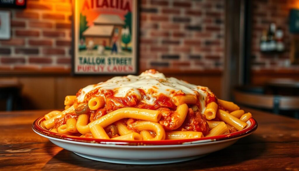 Taylor Street baked ziti dish