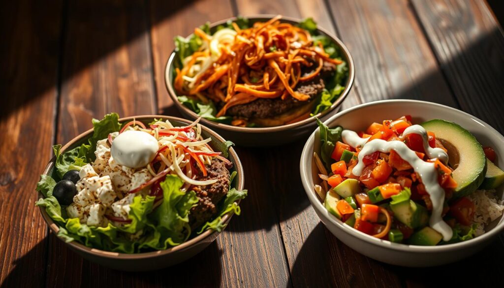 Three creative turkey burger bowl recipes with global flavors