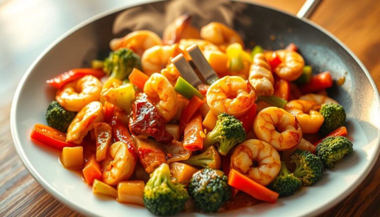 chicken and shrimp stir fry