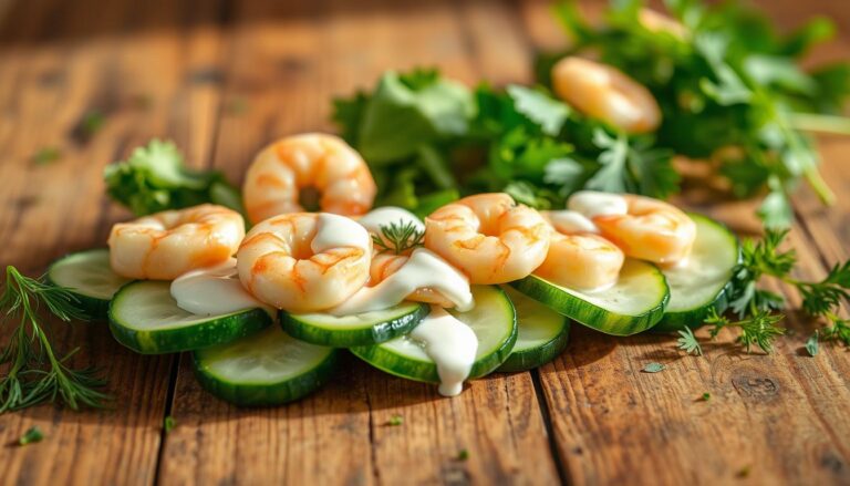 creamy cucumber shrimp salad