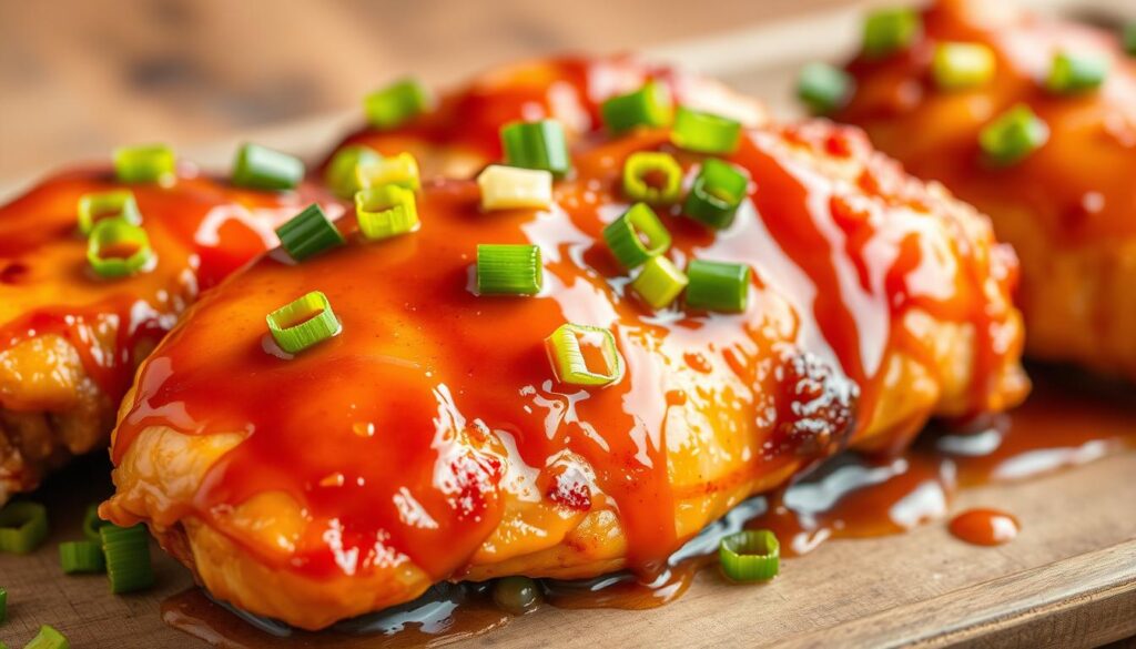 Crispy Honey Garlic Chicken Breasts