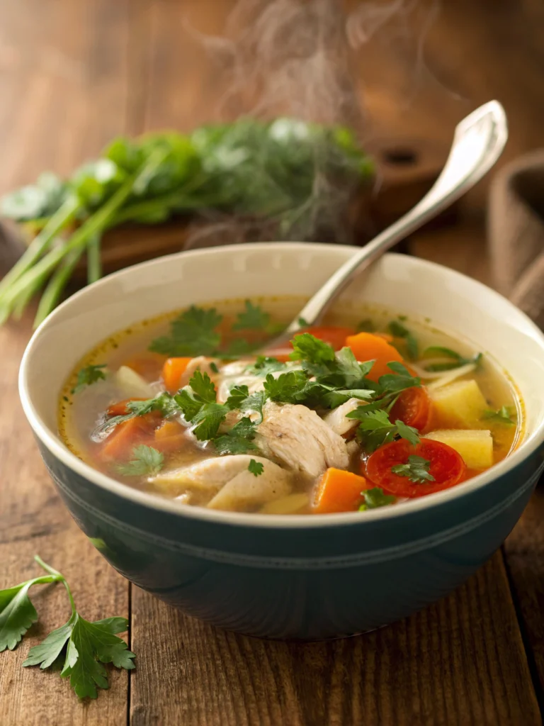 Quick chicken soup for busy nights